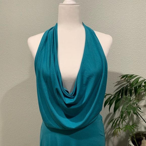 Planet Funk Backless Turquoise Dress - Picture 2 of 6